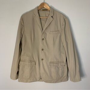 Rugby Ralph Lauren Khaki Blazer Sport Coat Large Classic Preppy Business Casual